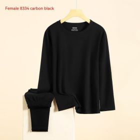 Self-heating Dralon Thermal Underwear Set (Option: Women's Carbon Black-L)