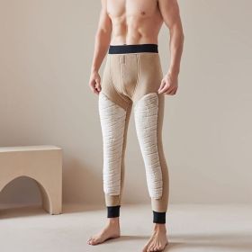 Northeast Men's Cotton Pants Graphene Waist Support Fleece-lined Thickened (Option: 750g Rabbit Hair-2XL)