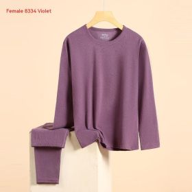 Self-heating Dralon Thermal Underwear Set (Option: Women's Violet-L)