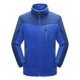 Cross-border Sources Of New Polar Fleece Warm Fleece Couple Cardigan Contrast (Option: Cai Lan Nan-5XL)